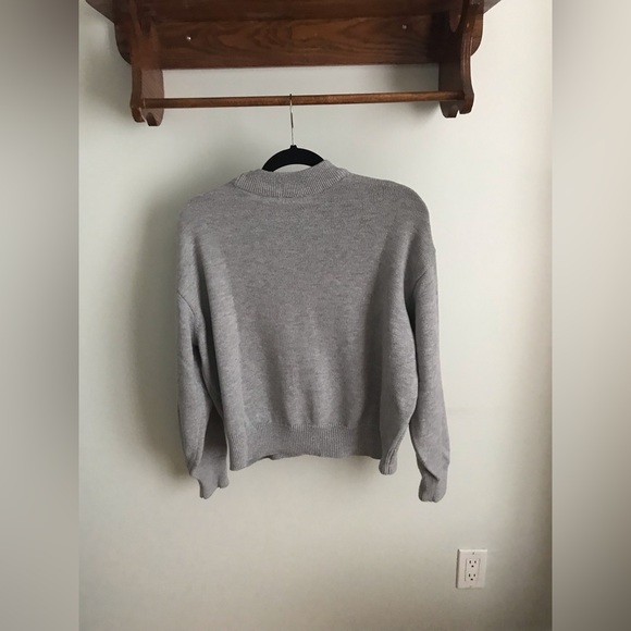 H&M Grey Baggy Mockneck Jumper/Sweater M - Picture 2 of 3